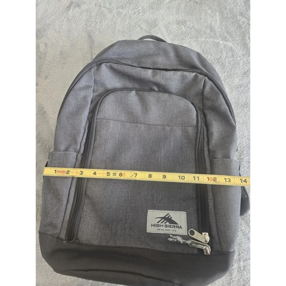 New Without Tags High Sierra Gray Backpack 3 Compartments 2 Side Water Holders